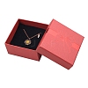 Bowknot Print Kraft Paper Cardboard Jewelry Necklace Gift Boxes PW-WGA2DD4-02-1