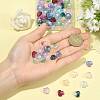 100Pcs 10 Colors Baking Paint Transparent Glass Bead Caps DGLA-FS0004-28-4