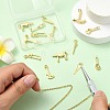 14Pcs 7 Styles Rack Plating Brass Pendants KK-CJ0003-27-5