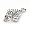 Brass Micro Pave Clear Cubic Zirconia Pendants KK-L238-21P-2