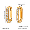 Elegant Stainless Steel Oval Hoop Earrings UE0817-2-1