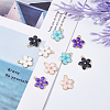 DICOSMETIC 150Pcs 5 Colors Alloy Enamel Pendants ENAM-DC0001-32-4