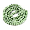 Opaque Baking Paint Glass Beads Strands GLAA-Q110-03A-11-2