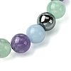 12Pcs 12 Styles Constellation Mixed Gemstone Round Beaded Stretch Bracelet Sets BJEW-JB10910-5