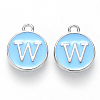 Platinum Plated Alloy Enamel Charms LS-ENAM-S118-04W-P-1
