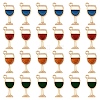 20Pcs 4 Colors Alloy Enamel Pendants ENAM-YW0006-70-1
