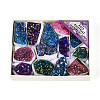 13Pcs Electroplated Spray Painted Natural Amethyst Geode Cornucopia Mineral Specimen G-N347-14-1