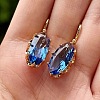 Alloy Cubic Zirconia Dangle Earrings FS-WGEFC92-03-1