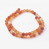 Natural Red Agate Bead Strands G-G735-64F-6mm-2