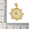 Brass Micro Pave Cubic Zirconia Pendants KK-K385-131G-3