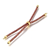 Braided Cotton Cord Slider Bracelet Making MAK-R001-01G-13-2