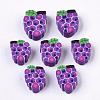 Autumn Theme Handmade Grape Polymer Clay Beads CLAY-R060-41A-2