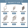   12 Sets 6 Style Tibetan Style Alloy Connector Charms FIND-PH0008-55-2