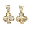 Brass Micro Pave Cubic Zirconia Pendants KK-P345-17G-06-1