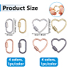 8Pcs 2 Styles 4 Colors Alloy Screw Carabiner Lock Charms FIND-DC0008-31A-2