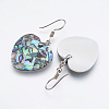 Abalone Shell/Paua Shell Dangle Earrings EJEW-F147-C-3