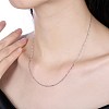 925 Sterling Silver Chain Necklaces NJEW-BB30123-20-4