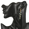 304 Stainless Steel with Natural Mixed Gemstone Stud Earrings EJEW-JE07520-01-5