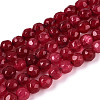 Dyed Natural White Jade Beads Strands G-T139-4mm-60-09-4