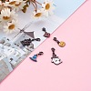 Halloween Theme Alloy Enamel Pendants Set HJEW-JM00436-5