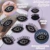 Evil Eye Shape Appliques LS-DIY-WH0401-33-3