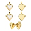 5Pcs Natural Shell Locket Pendants KK-SZ0006-51-1