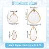 24Pcs 2 Styles Shell Pendants FIND-GA0004-51-2