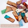 SUPERFINDINGS DIY 8 Pairs Rectangle Resin & Walnut Wood Earring Makings DIY-FH0001-87-4