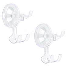 Transparent Plastic Suction Cup Hook Hangers AJEW-WH0312-92