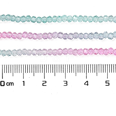 Transparent Painted Glass Beads Strands X-DGLA-A034-T1mm-A10-1