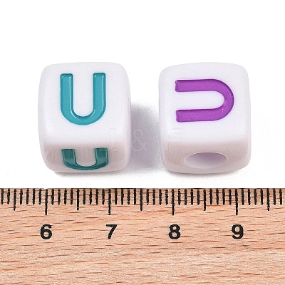 Opaque Acrylic Enamel European Beads AC-ACBA1794-04U-1