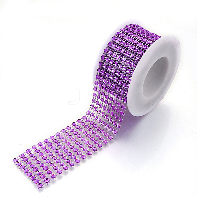 8 Rows Plastic Diamond Mesh Wrap Roll OCOR-N005-001B-1