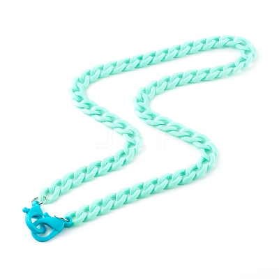 Personalized Acrylic Curb Chain Necklaces NJEW-JN03515-06-1
