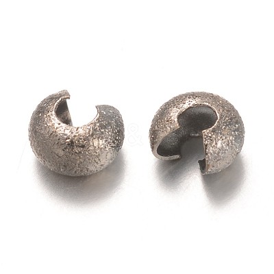 Brass Crimp Beads Covers KK-D513-B-1