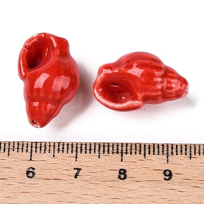 Handmade Printed Porcelain Beads Strand PORC-T133-01B-1