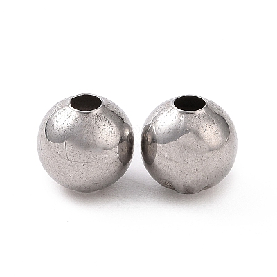 Non-Tarnish 304 Stainless Steel Round Beads STAS-F285-01P-1