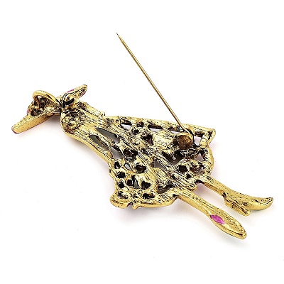 Zinc Alloy Rhinestone Girl Brooches JEWB-I031-07A-1