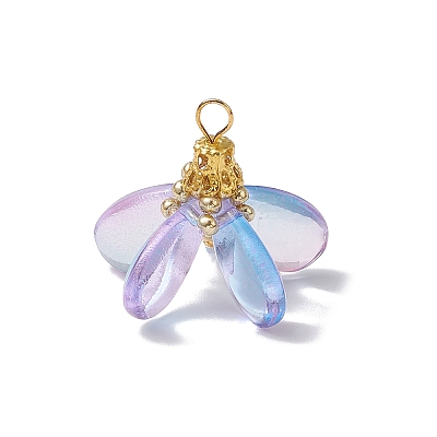 Dyed Glass Pendants PALLOY-MZ00658-02-1