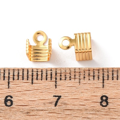 Brass Folding Crimp Ends KK-C157-69G-1
