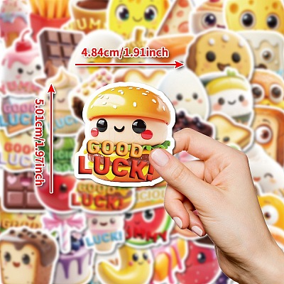 50Pcs Cartoon Food Paper Sticker STIC-C012-11-1