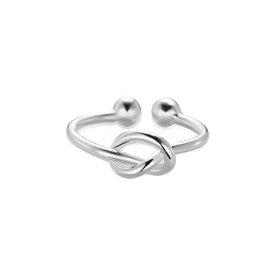 Adjuestable Simple Elegant 925 Sterling Silver Cuff Rings JR37A-1