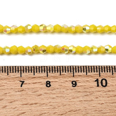 AB Color Plated Opaque Glass Beads Strands GLAA-G127-02C-1