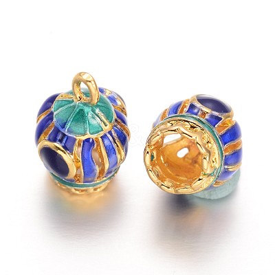 Brass Enamel Charms X-PALLOY-L134-26G-1