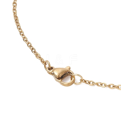 Natural Amethyst Round Beaded Gourd Shape Pendant 304 Stainless Steel Cable Chain Necklaces for Women NJEW-JN05656-02-1