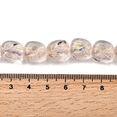 Handmade Foil Lampwork Beads Strands FOIL-C002-01B-1