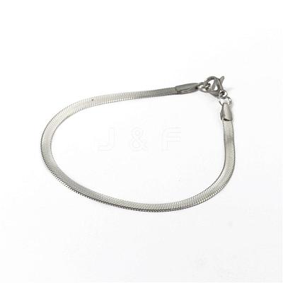Tarnish Resistant 304 Stainless Steel Bracelets BJEW-D418-01P-1