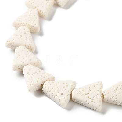 Triangle Dyed Natural Lava Rock Beads Strands G-O126-04A-02-1