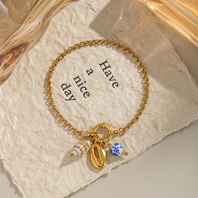 Ocean Style 304 Stainless Steel Charm Bracelets MV5180-1