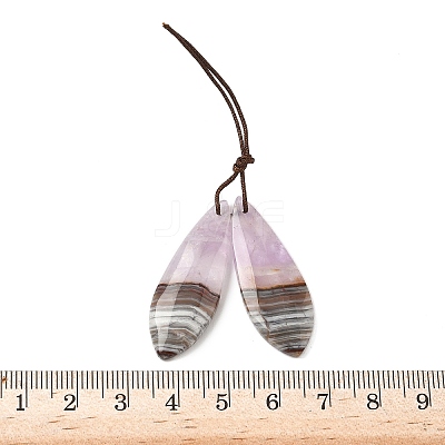 Natural Amethyst Lace Agate Pendants G-S398-03H-1