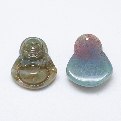 Natural Indian Agate Pendants G-T122-15A-04-1